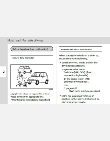suzuki escudo 2014 owners manual in english